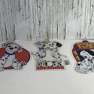 Lot of 3 Disney 101 Dalmatians Window Color Clings Decals Removable Decals
